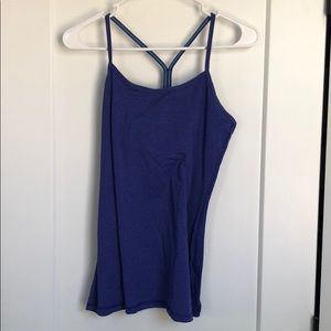 Lululemon power y tank. Tonka stripe blue. Sz 8.
